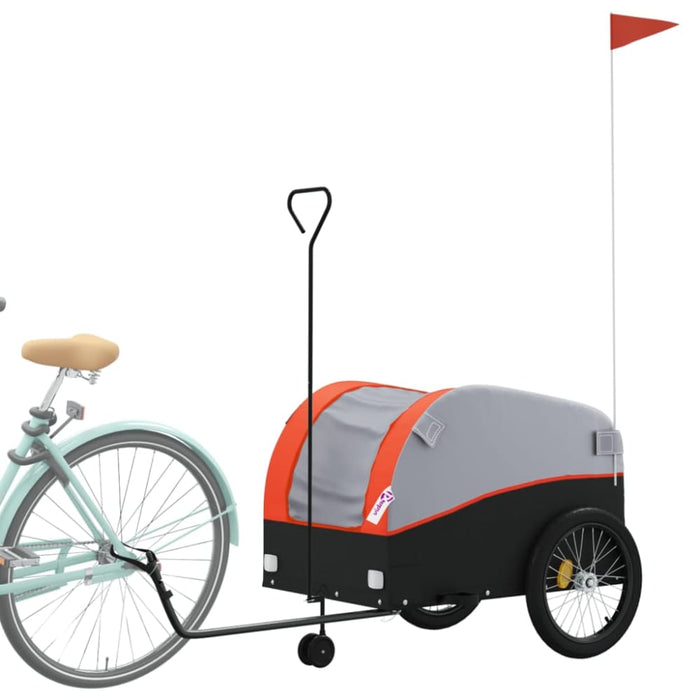 Bike Trailer Black and Orange 45 Kg Iron Kaopx