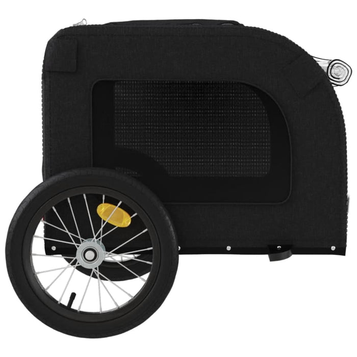 Dog Bike Trailer Black Oxford Fabric and Iron Ktntp