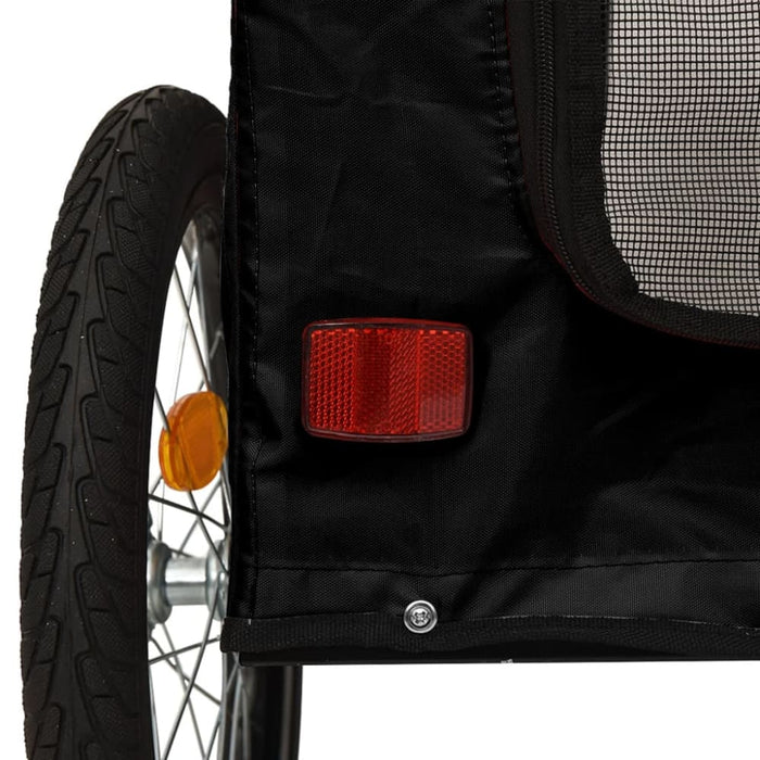 Dog Bike Trailer Black Oxford Fabric and Iron Ktntp