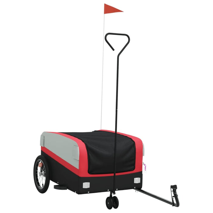 Bike Trailer Black and Red 45 Kg Iron Kablk
