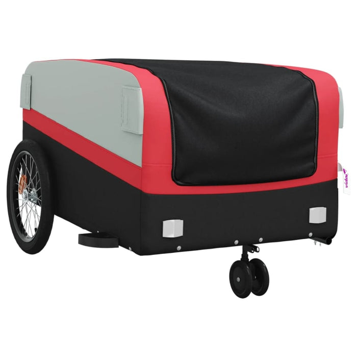 Bike Trailer Black and Red 45 Kg Iron Kablk