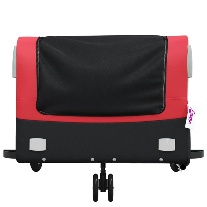 Bike Trailer Black and Red 45 Kg Iron Kablx