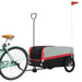 Bike Trailer Black and Red 45 Kg Iron Kablx