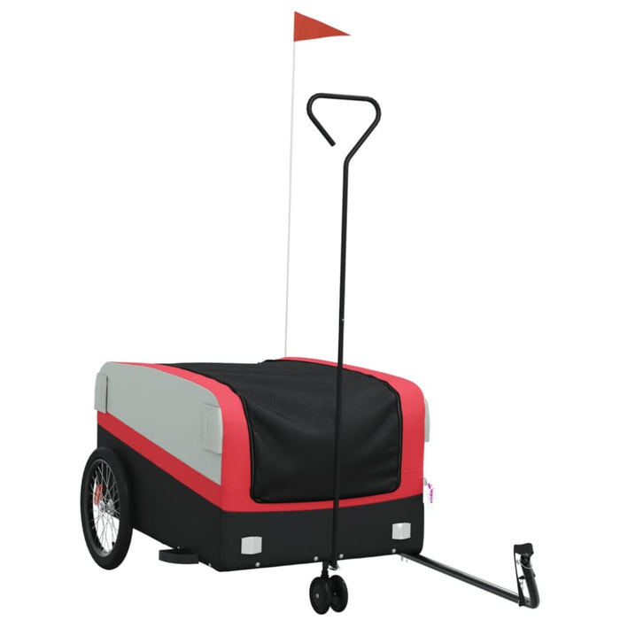 Bike Trailer Black and Red 45 Kg Iron Kablx