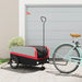 Bike Trailer Black and Red 45 Kg Iron Kablx