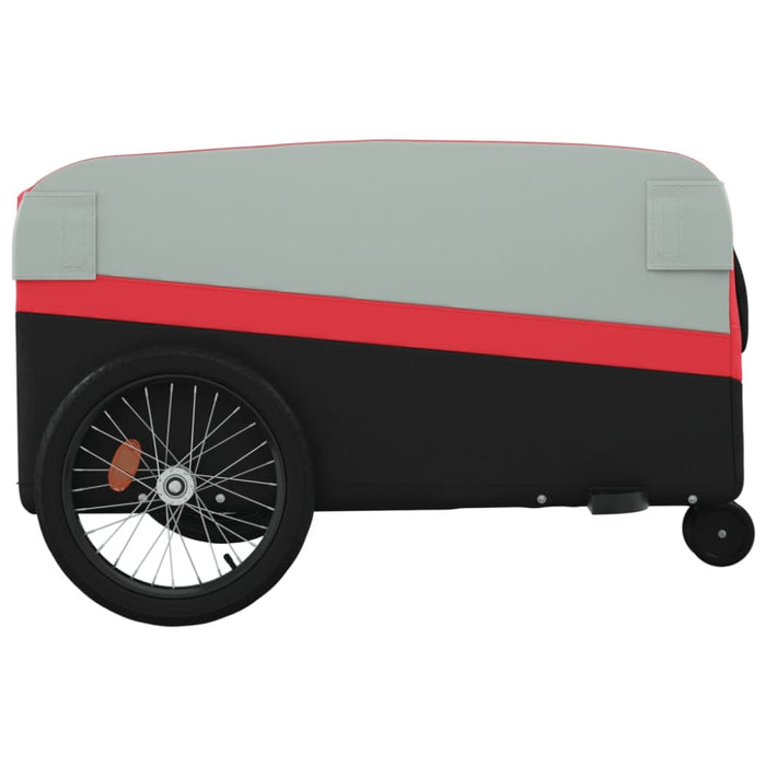 Bike Trailer Black and Red 45 Kg Iron Kablx
