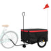 Bike Trailer Black and Red 45 Kg Iron Kaooo