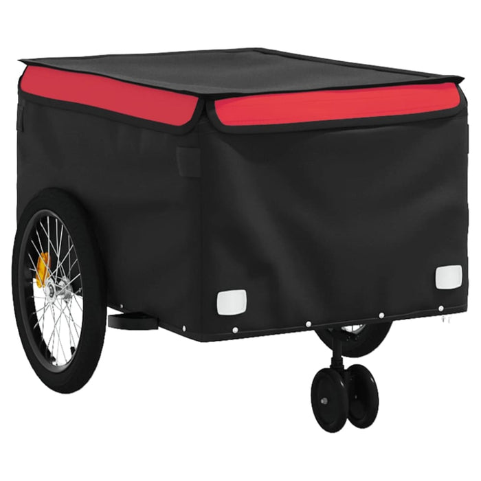 Bike Trailer Black and Red 45 Kg Iron Kaooo