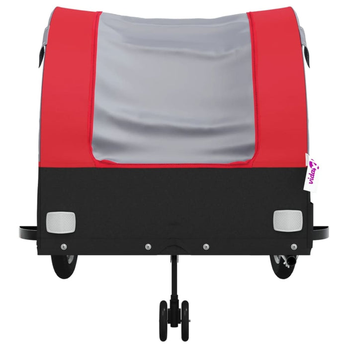 Bike Trailer Black and Red 45 Kg Iron Kaopt