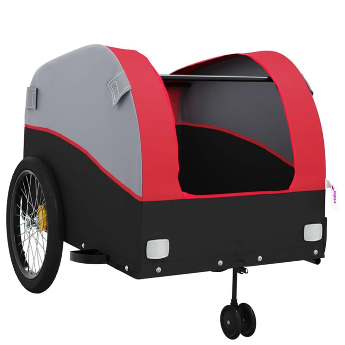 Bike Trailer Black and Red 45 Kg Iron Kaopt