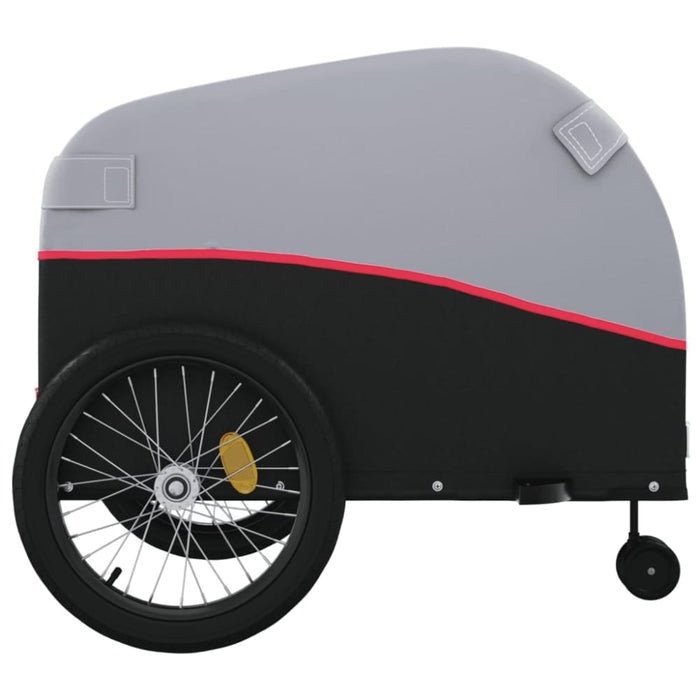 Bike Trailer Black and Red 45 Kg Iron Kaopt
