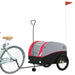 Bike Trailer Black and Red 45 Kg Iron Kaopt