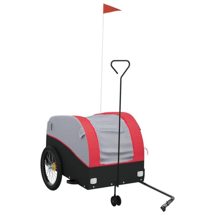 Bike Trailer Black and Red 45 Kg Iron Kaopt