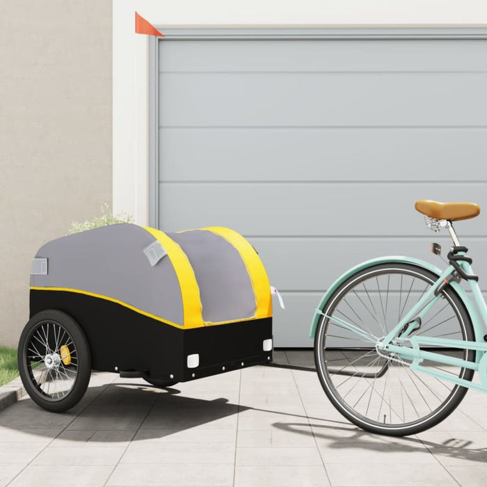Bike Trailer Black and Yellow 45 Kg Iron Kaota