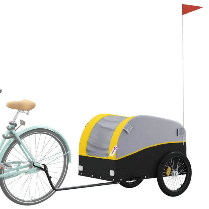 Bike Trailer Black and Yellow 45 Kg Iron Kaota