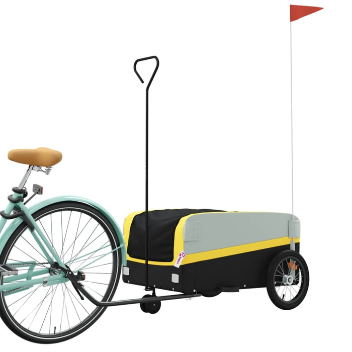 Bike Trailer Black and Yellow 45 Kg Iron Kabio