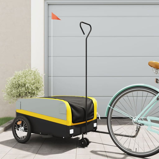 Bike Trailer Black and Yellow 45 Kg Iron Kabio