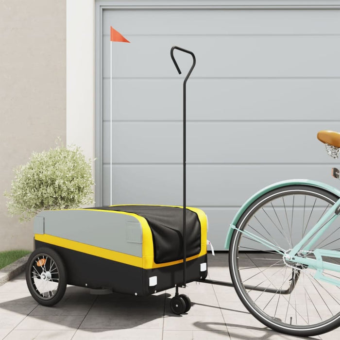 Bike Trailer Black and Yellow 45 Kg Iron Kabio