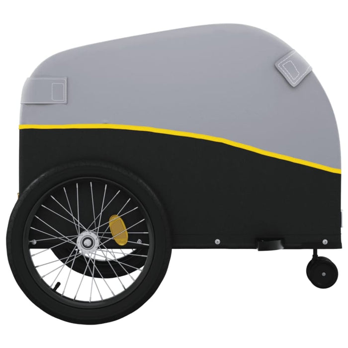 Bike Trailer Black and Yellow 45 Kg Iron Kaoan