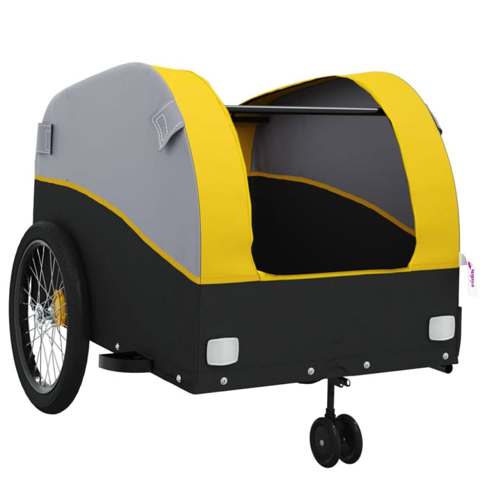 Bike Trailer Black and Yellow 45 Kg Iron Kaoan
