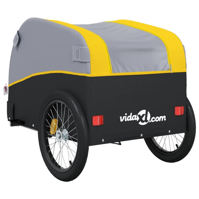 Bike Trailer Black and Yellow 45 Kg Iron Kaoan