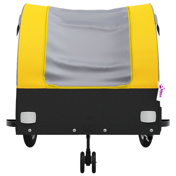 Bike Trailer Black and Yellow 45 Kg Iron Kaoan