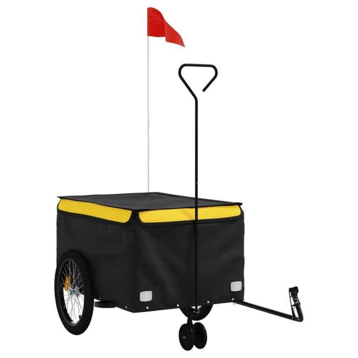 Bike Trailer Black and Yellow 45 Kg Iron Kaoot