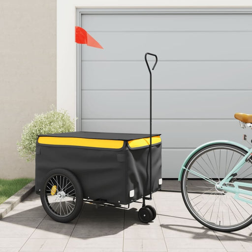 Bike Trailer Black and Yellow 45 Kg Iron Kaoot