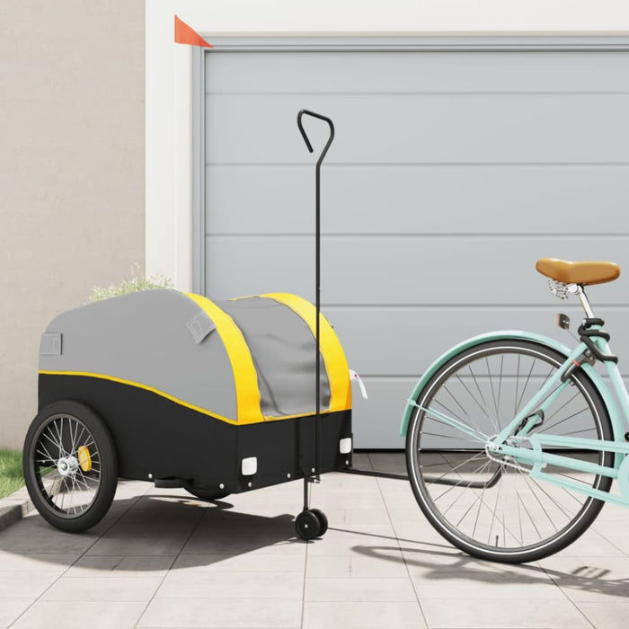Bike Trailer Black and Yellow 45 Kg Iron Kaopp