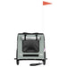 Dog Bike Trailer Grey and Black Oxford Fabric Iron Ktntk