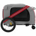 Dog Bike Trailer Red and Grey Oxford Fabric Iron Ktkbo