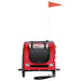 Dog Bike Trailer Red and Grey Oxford Fabric Iron Ktnnb