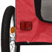 Dog Bike Trailer Red And Grey Oxford Fabric Iron Ktnpx