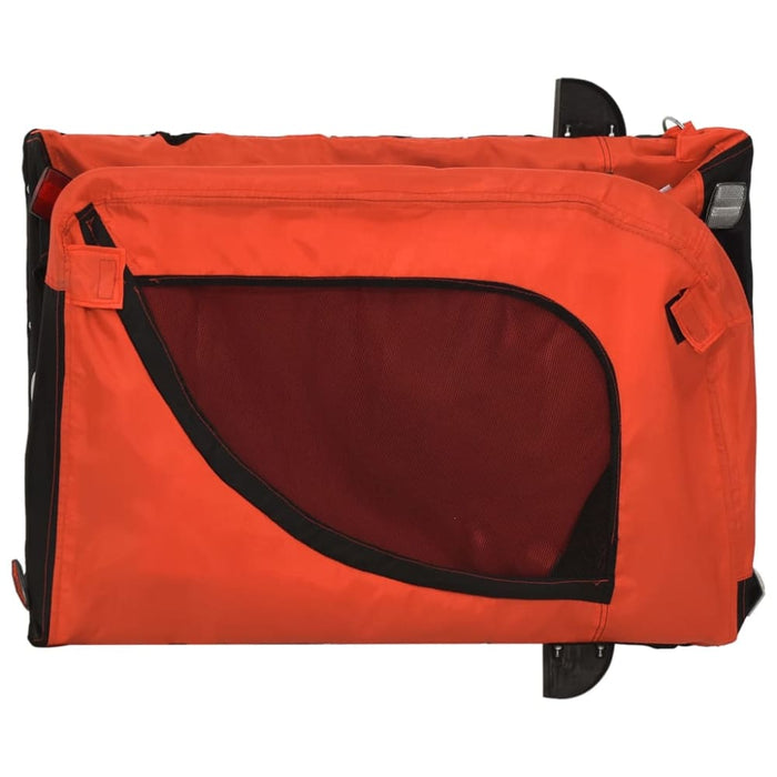 Dog Bike Trailer Orange and Black Oxford Fabric Iron Kabbp