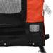 Dog Bike Trailer Orange And Black Oxford Fabric Iron Kabxl