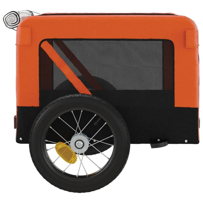 Dog Bike Trailer Orange And Black Oxford Fabric Iron Ktkbi