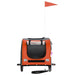 Dog Bike Trailer Orange and Black Oxford Fabric Iron Ktnik