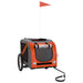 Dog Bike Trailer Orange and Black Oxford Fabric Iron Ktnik