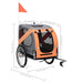 Dog Bike Trailer Orange And Grey Koila
