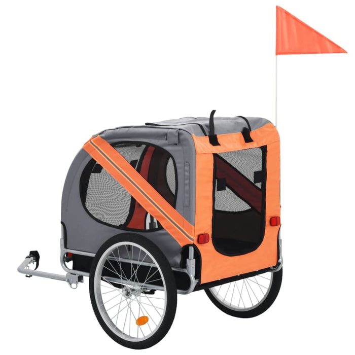 Dog Bike Trailer Orange And Grey Koila