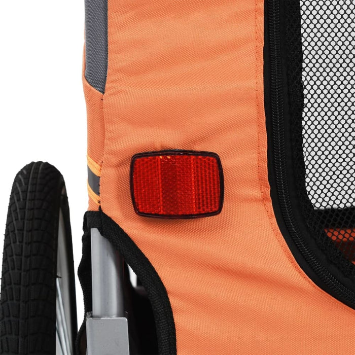 Dog Bike Trailer Orange And Grey Koila