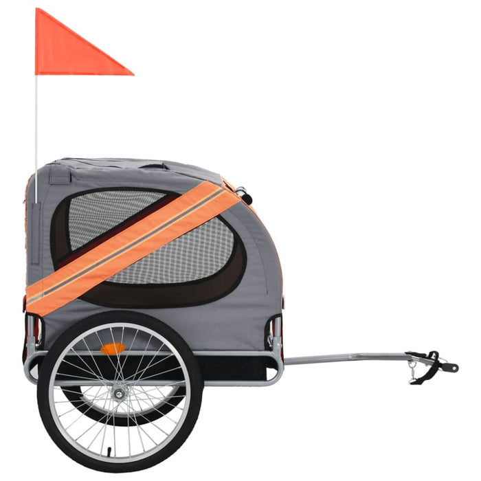 Nz Local Stock-dog Bike Trailer Orange and Grey Koila