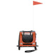 Dog Bike Trailer Orange and Grey Oxford Fabric Iron Ktntb