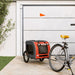 Dog Bike Trailer Orange and Grey Oxford Fabric Iron Ktntb
