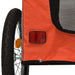 Dog Bike Trailer Orange and Grey Oxford Fabric Iron Ktntb