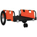 Bike Trailer Orange Oxford Fabric and Iron Kaoni