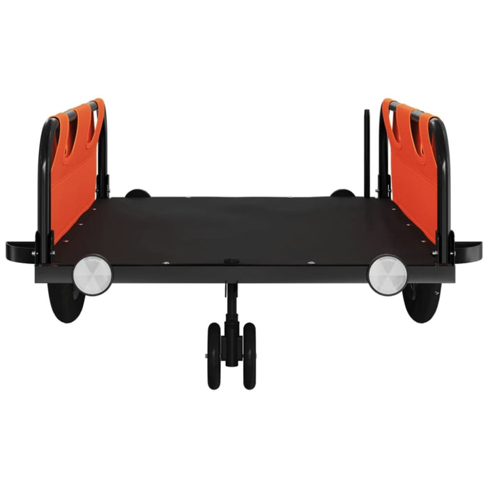 Bike Trailer Orange Oxford Fabric and Iron Kaoni