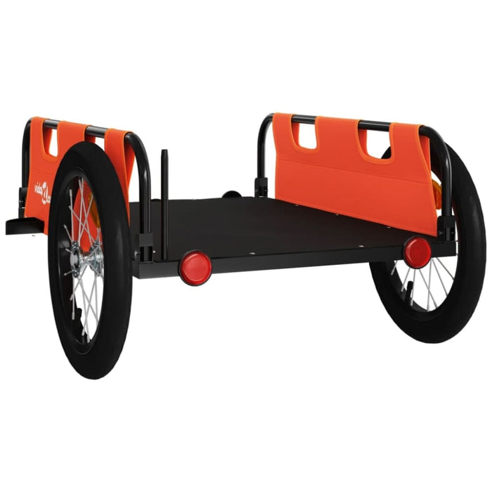 Bike Trailer Orange Oxford Fabric and Iron Kaoni