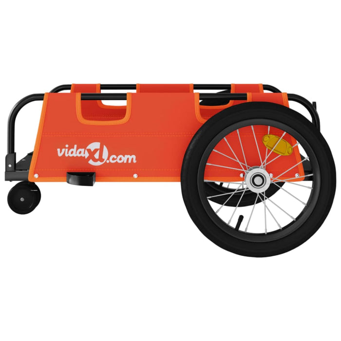 Bike Trailer Orange Oxford Fabric And Iron Kaoni