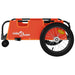 Bike Trailer Orange Oxford Fabric and Iron Kaoni